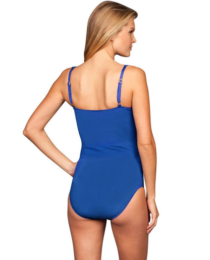 DD-Cup Twist Front Underwire One Piece Swimsuit