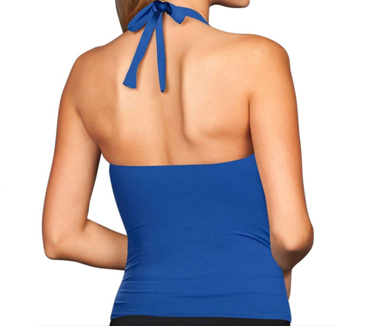 Shirred Halter Tankini Top