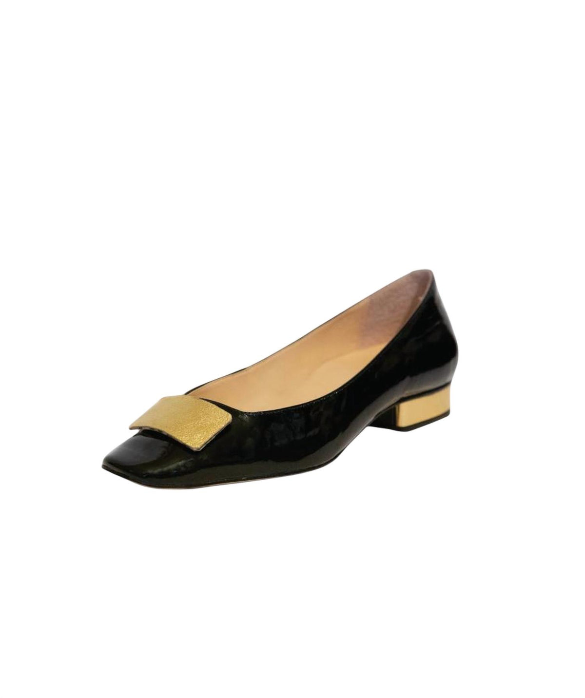 Women Convertible Ballet Flat - Gold Vivian Heel