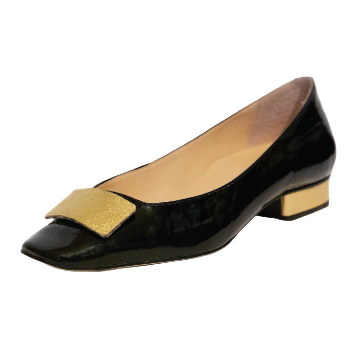 Women Convertible Ballet Flat - Gold Vivian Heel