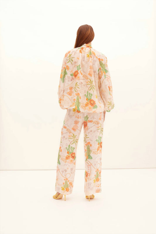 Tacana Tie Buttoned Blouse