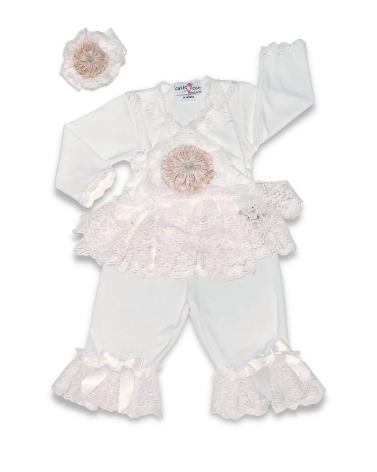 Girl's 2-Piece Tutu Long Sleeve Lace Set