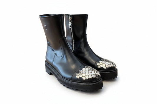 Men's Metal Toe Cap Zip Boots