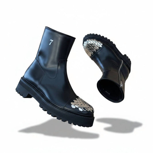 Men's Metal Toe Cap Zip Boots