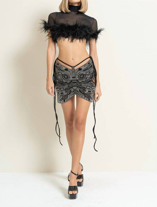 Embellished Butterfly Skirt