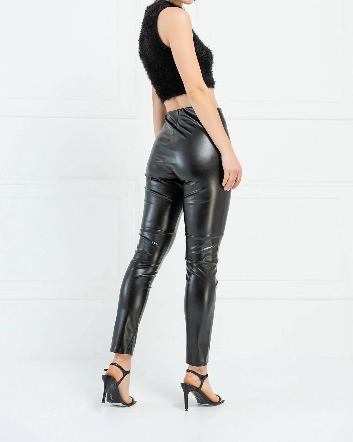 Hailee Hi Waist Vegan Leather Stretch Pants