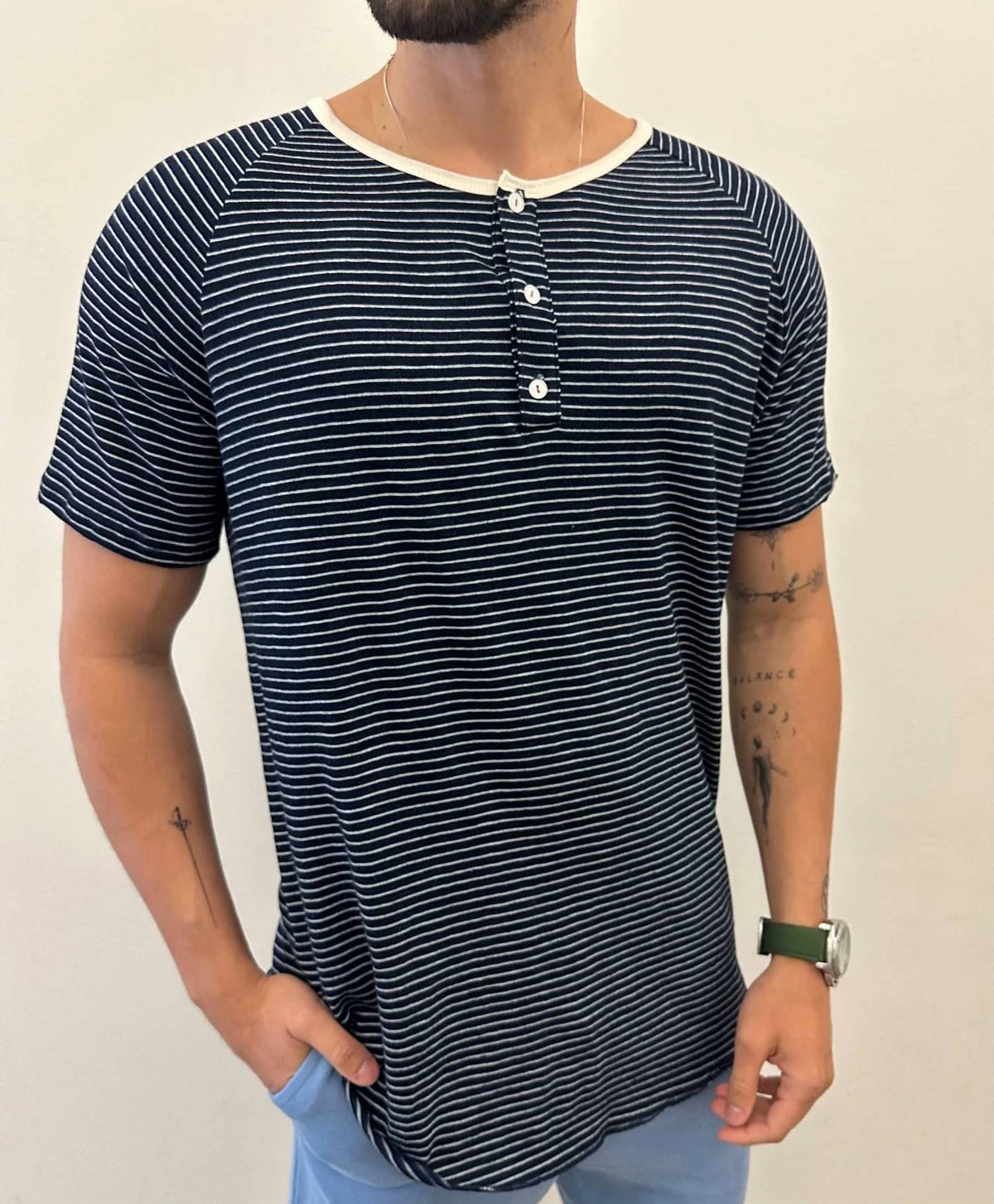 Eclipse Short Sleeve Henley Tee