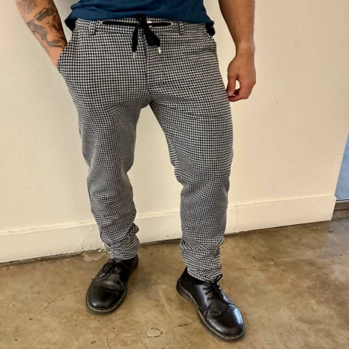 Hound's Tooth Travel Pants
