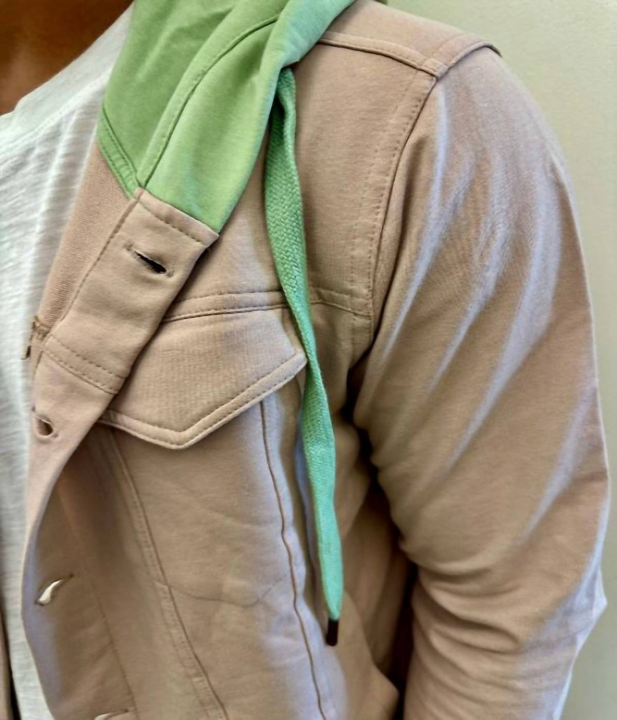 Kinetix Women's Laguna Utility Jacket Hoodie in Sand And Seafoam - view 5