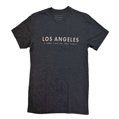 Kinetix Men's Los Angeles A Sunny Place For Shady People Graphic T-shirt in Charcoal - view 2