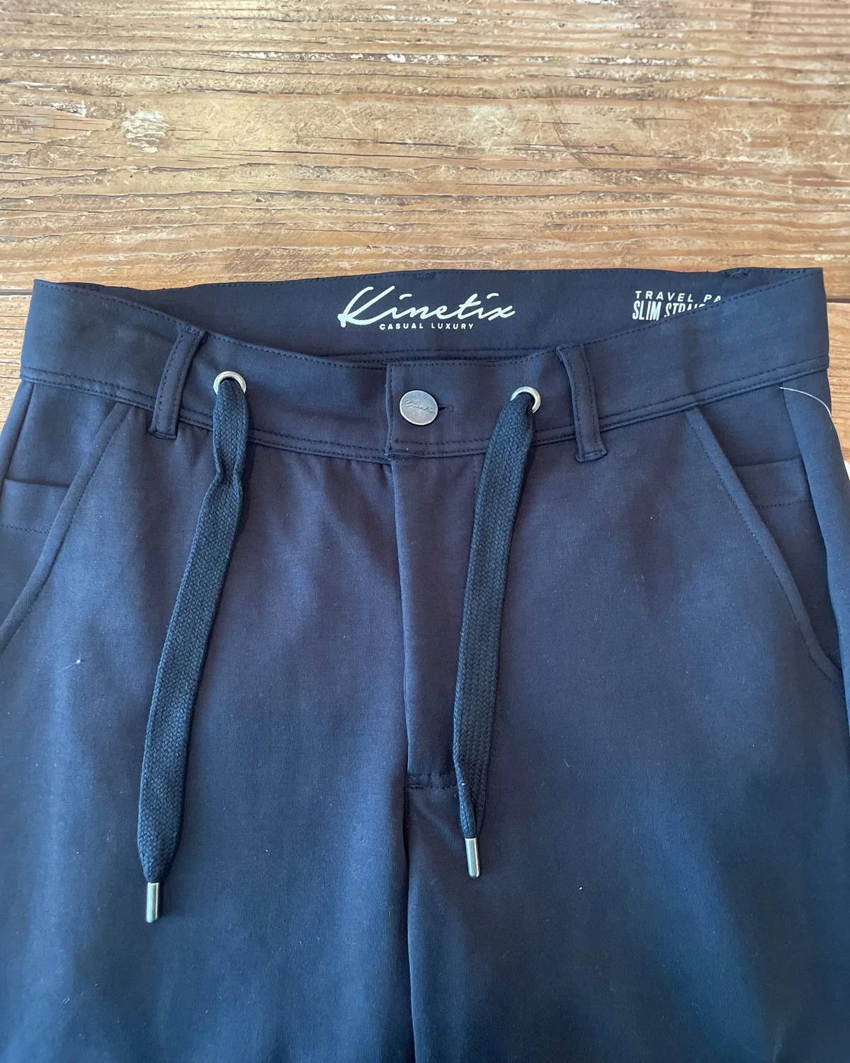 Kinetix Men's Slim Travel Pants in Black - view 5