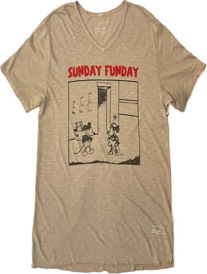 Kinetix Men's Sunday Funday On Our 4 Corners V-neck Graphic Tee in Khaki - view 3
