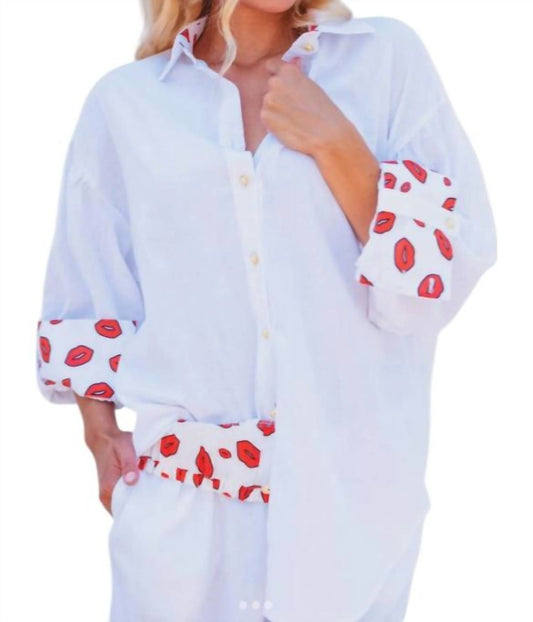 Lips Button Up Shirt