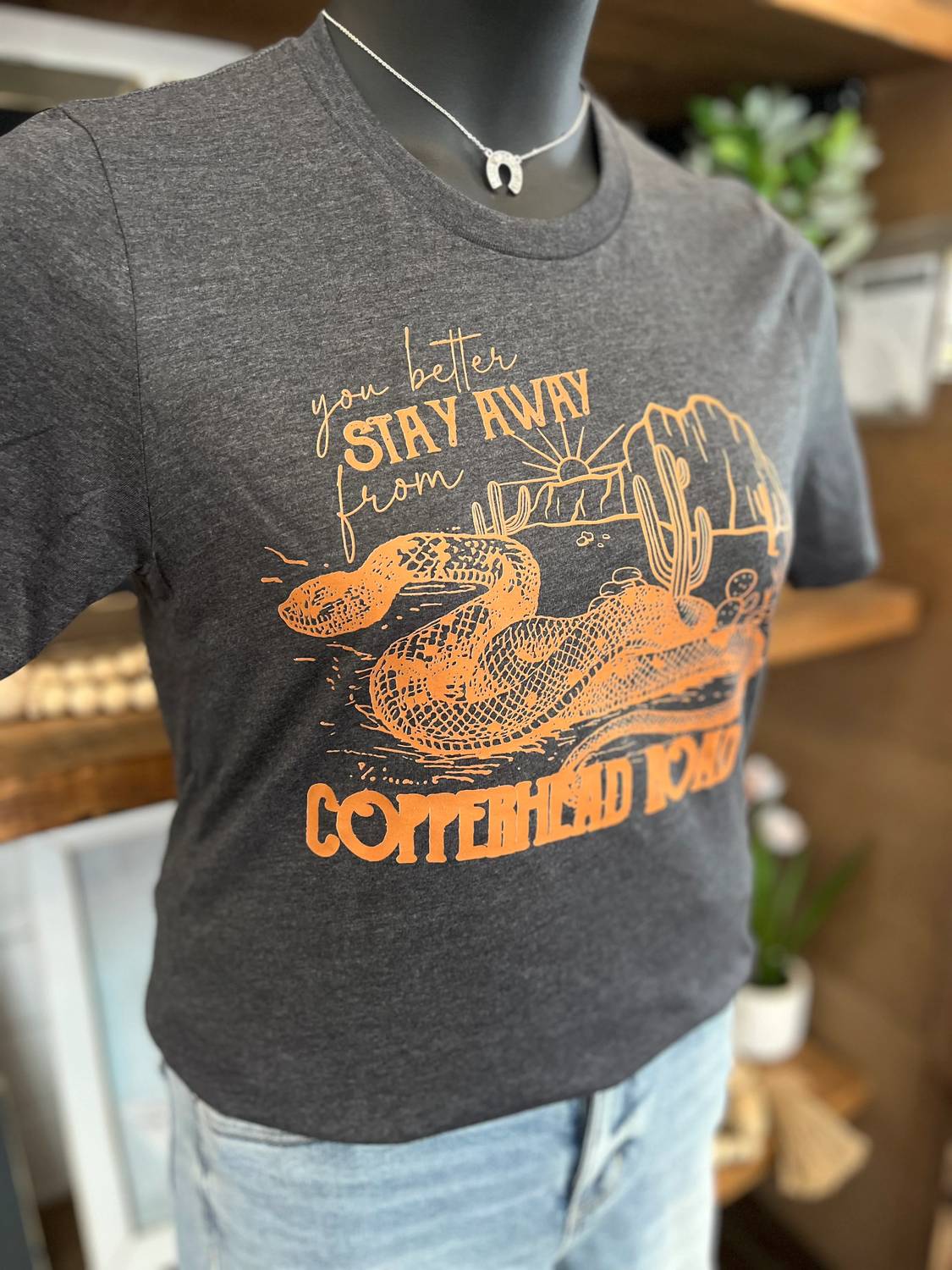 Women's Copper Head Road Stay Away Dessert Snake Graphic Tee