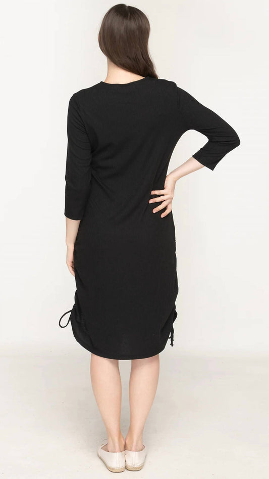 Rib Ruched Dress