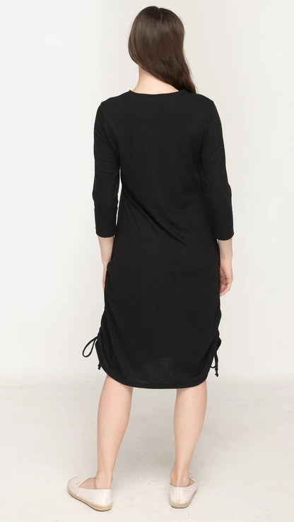Rib Ruched Dress