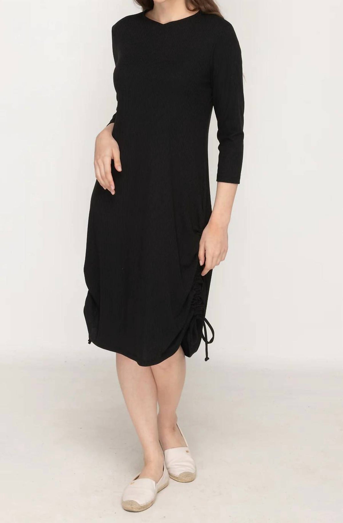 Rib Ruched Dress