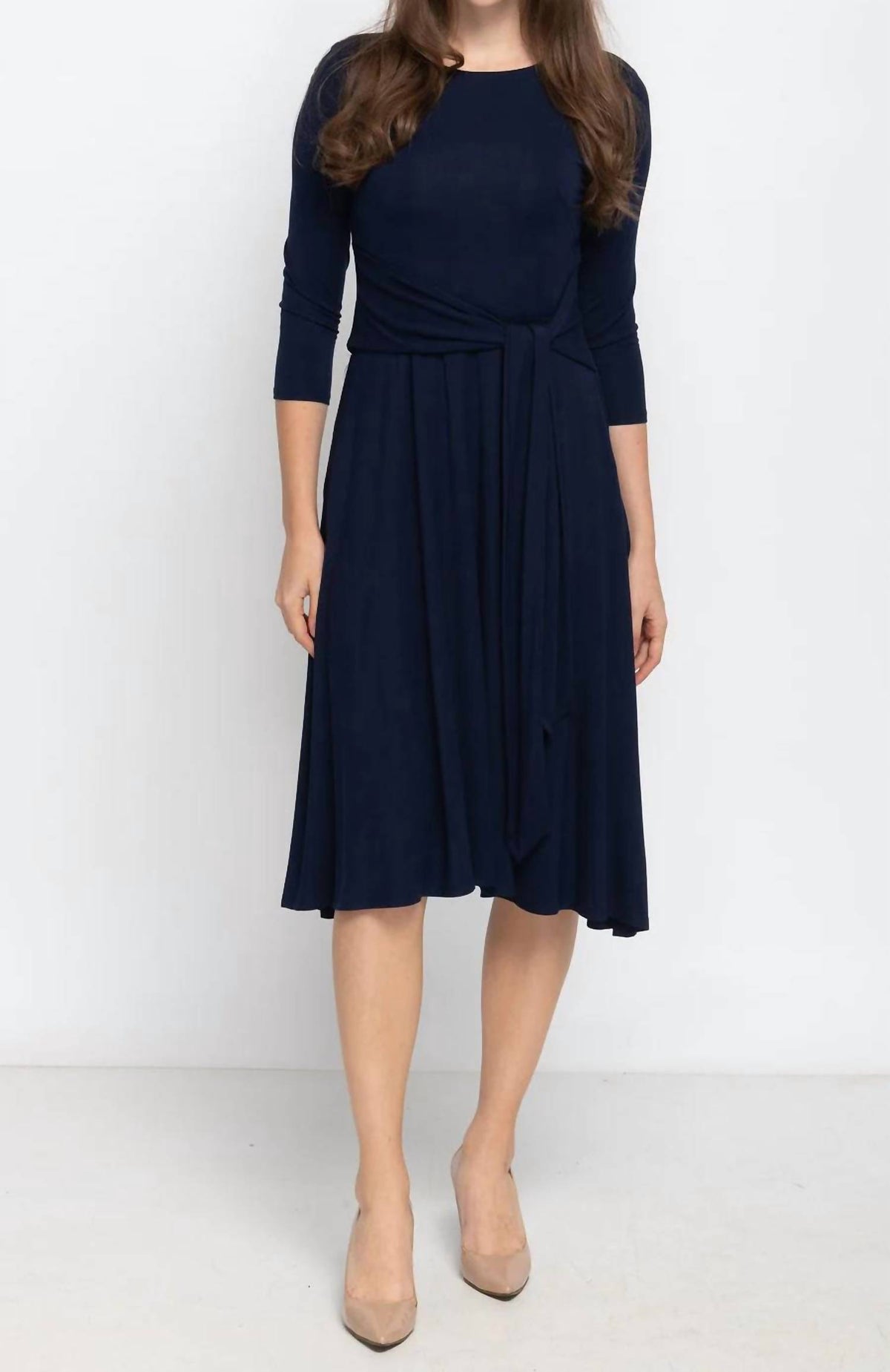 Side Tie Midi Dress