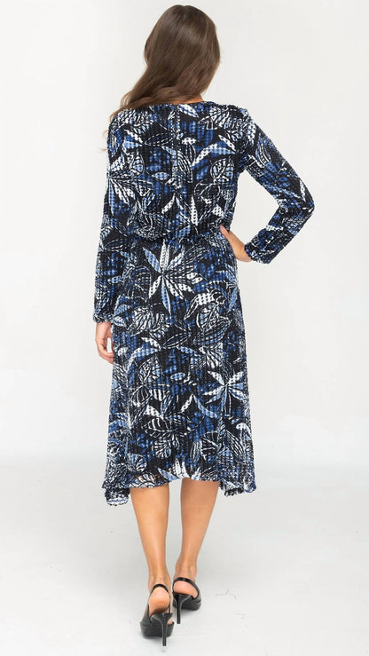 Textured Mesh Midi Dress