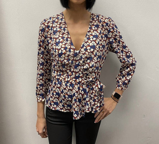 Floral Wrap Top