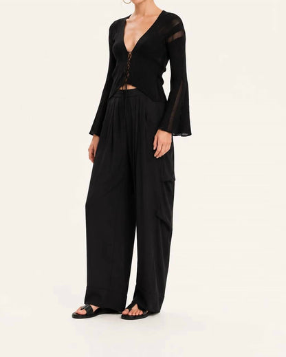 Bell Sleeves Knitted Cardigan