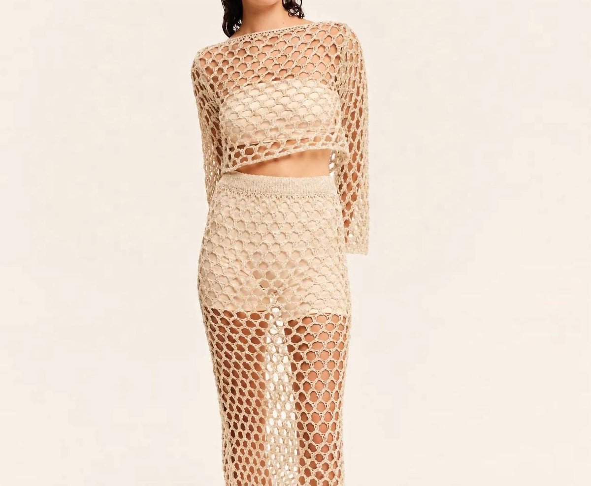 Golden Hour Knit Midi Skirt