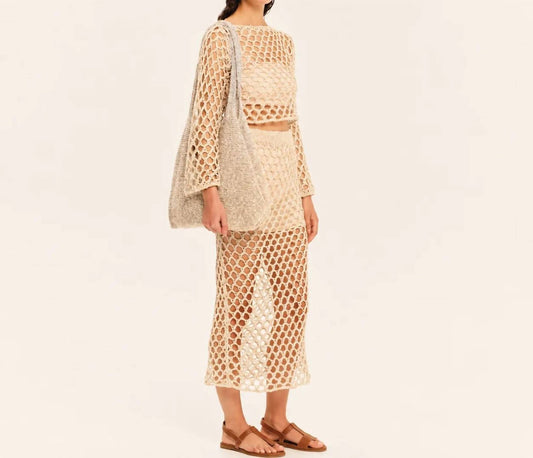 Golden Hour Knit Midi Skirt