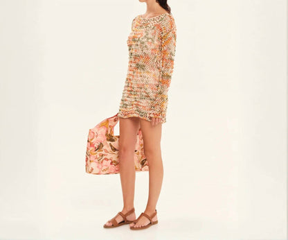 Handmade Garden Knit Longsleeve Mini Dress