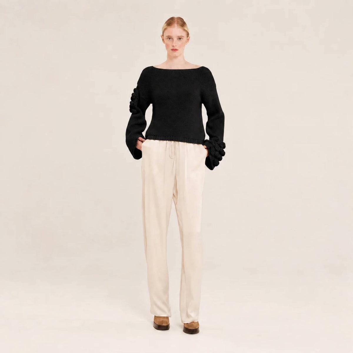 Knitted Long Sleeve Blouse