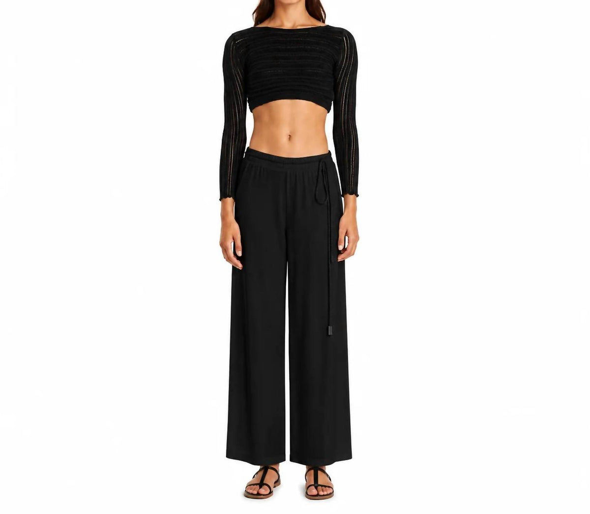 Long Sleeve Knitted Crop Top