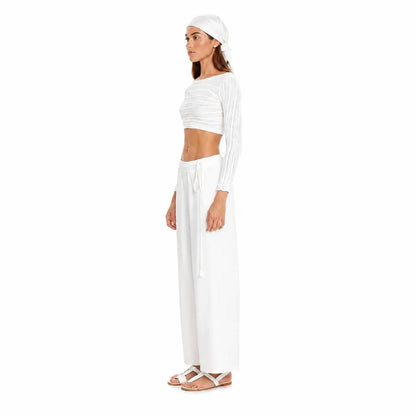 Long Sleeve Knitted Crop Top