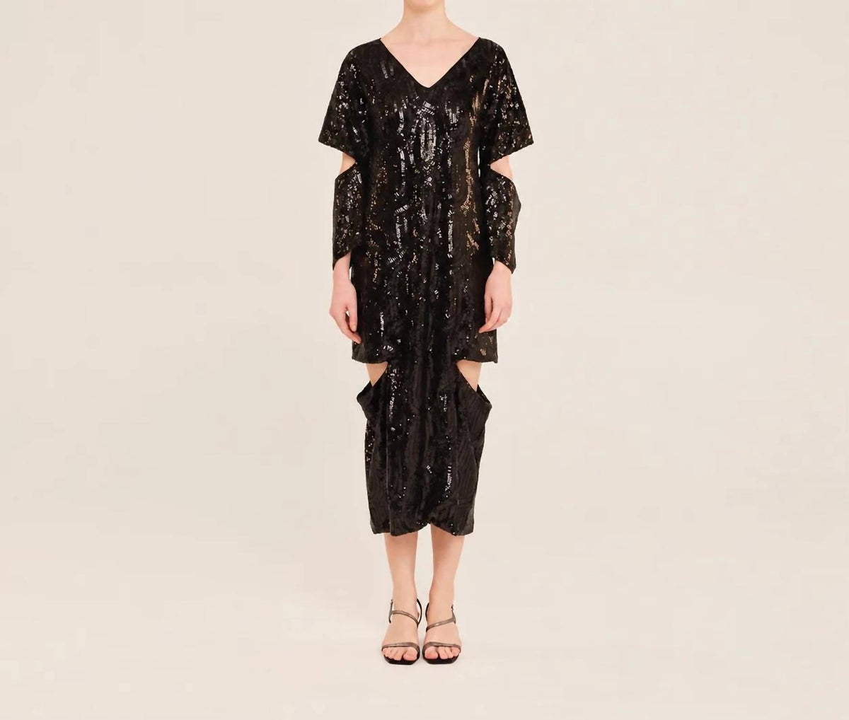 Luminous Cut-οuts Midi Dress