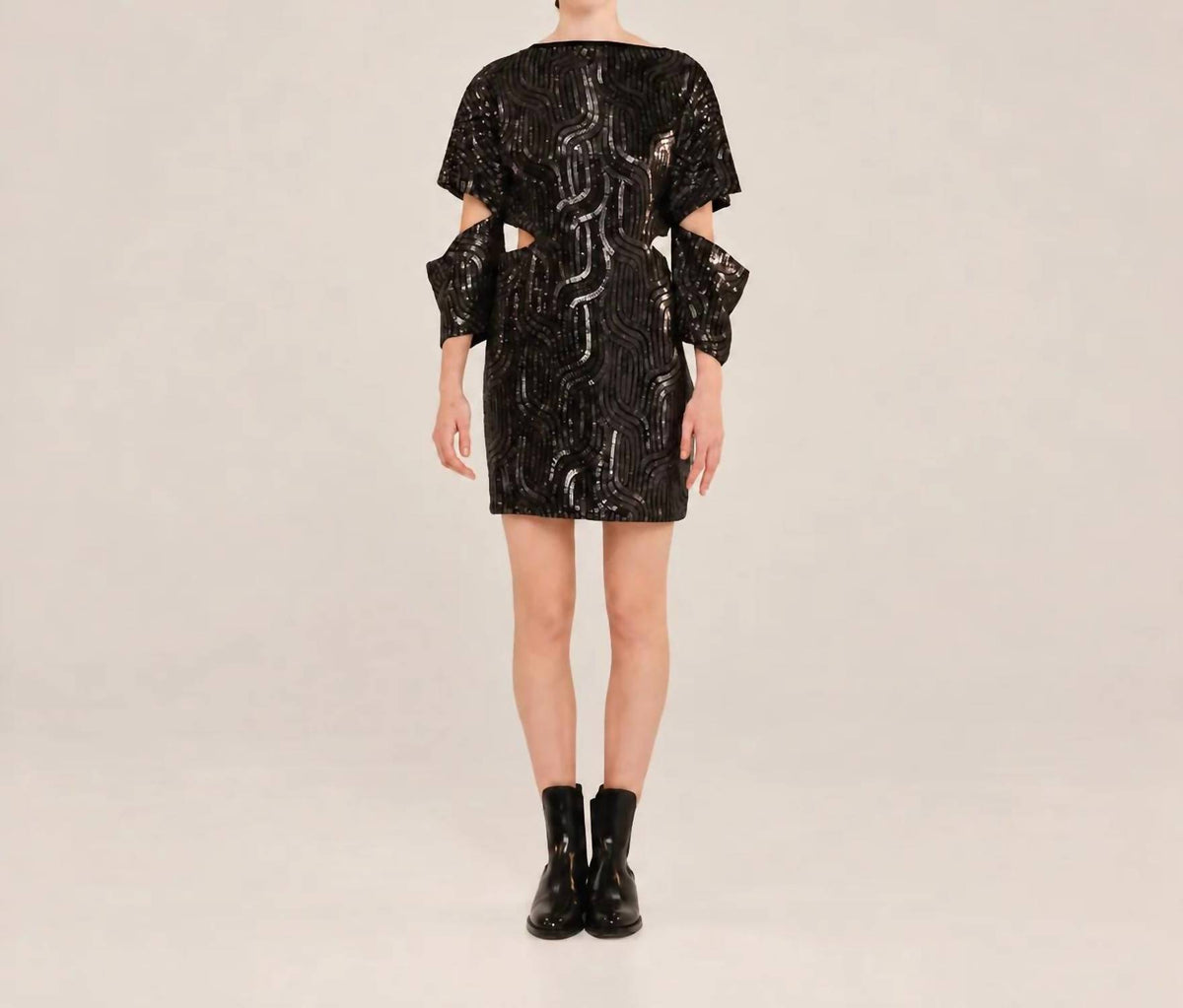 Luminous Cut-οuts Mini Dress
