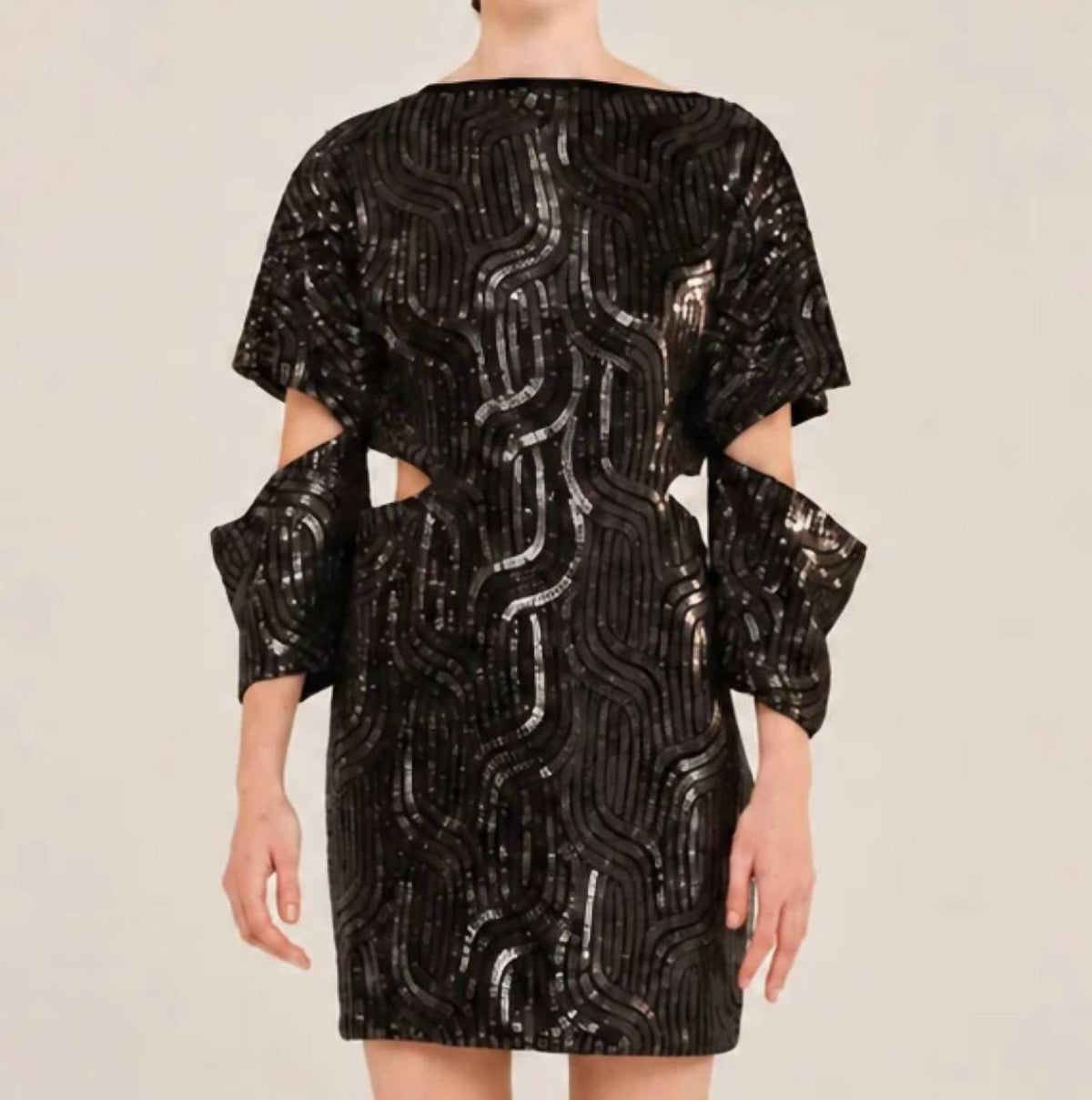Luminous Cut-οuts Mini Dress