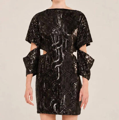 Luminous Cut-οuts Mini Dress