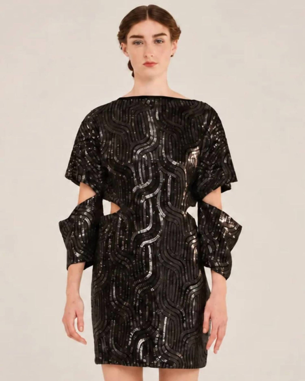 Luminous Cut-οuts Mini Dress