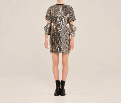 Luminous Cut-οuts Mini Dress