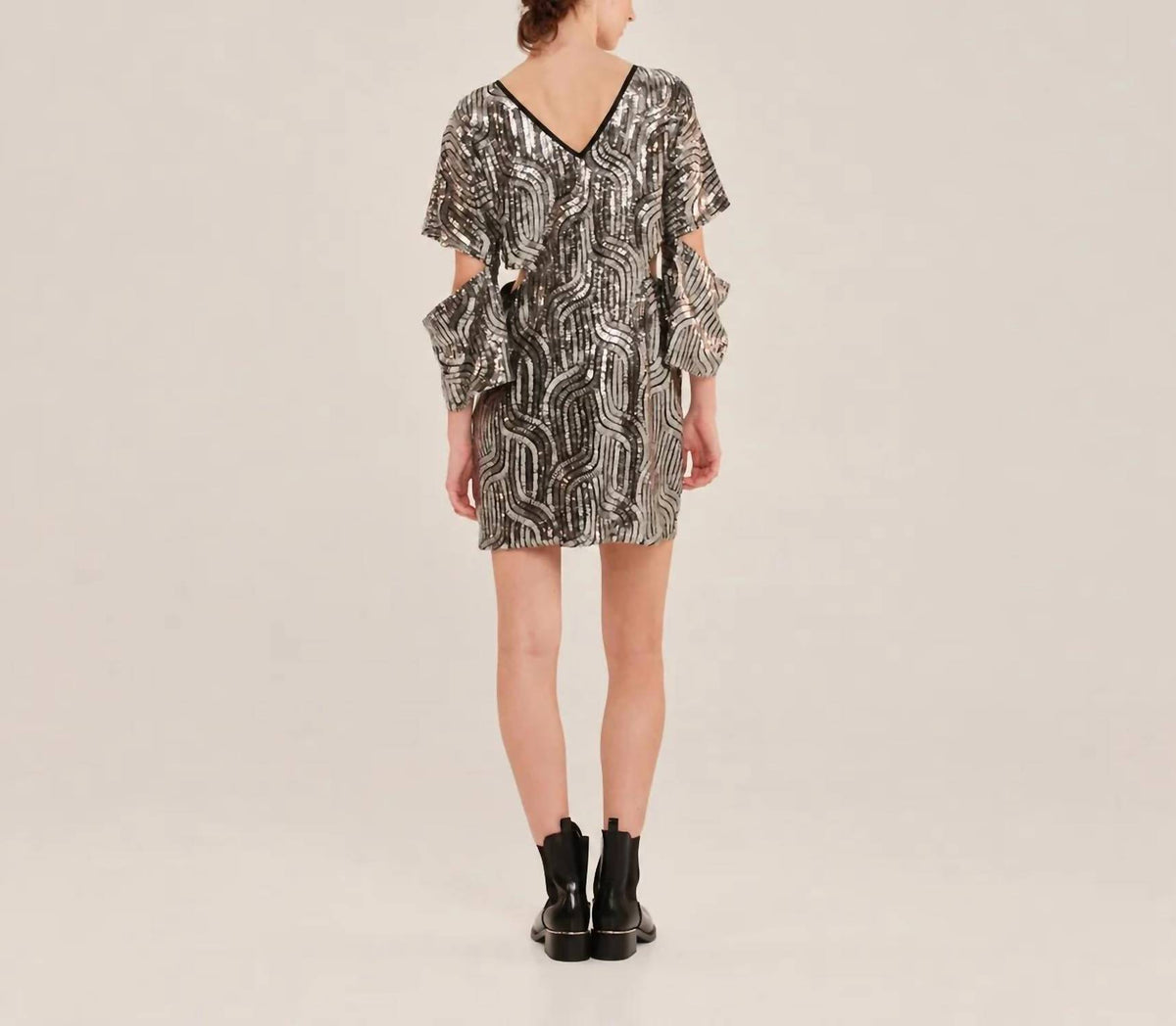 Luminous Cut-οuts Mini Dress