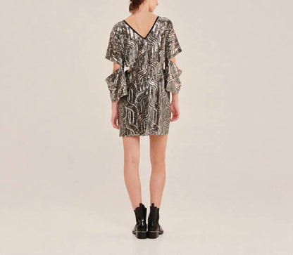 Luminous Cut-οuts Mini Dress