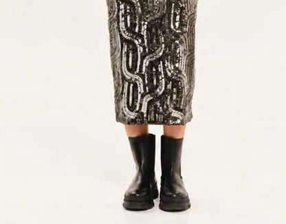 Luminous Cut-outs Midi Pencil Skirt