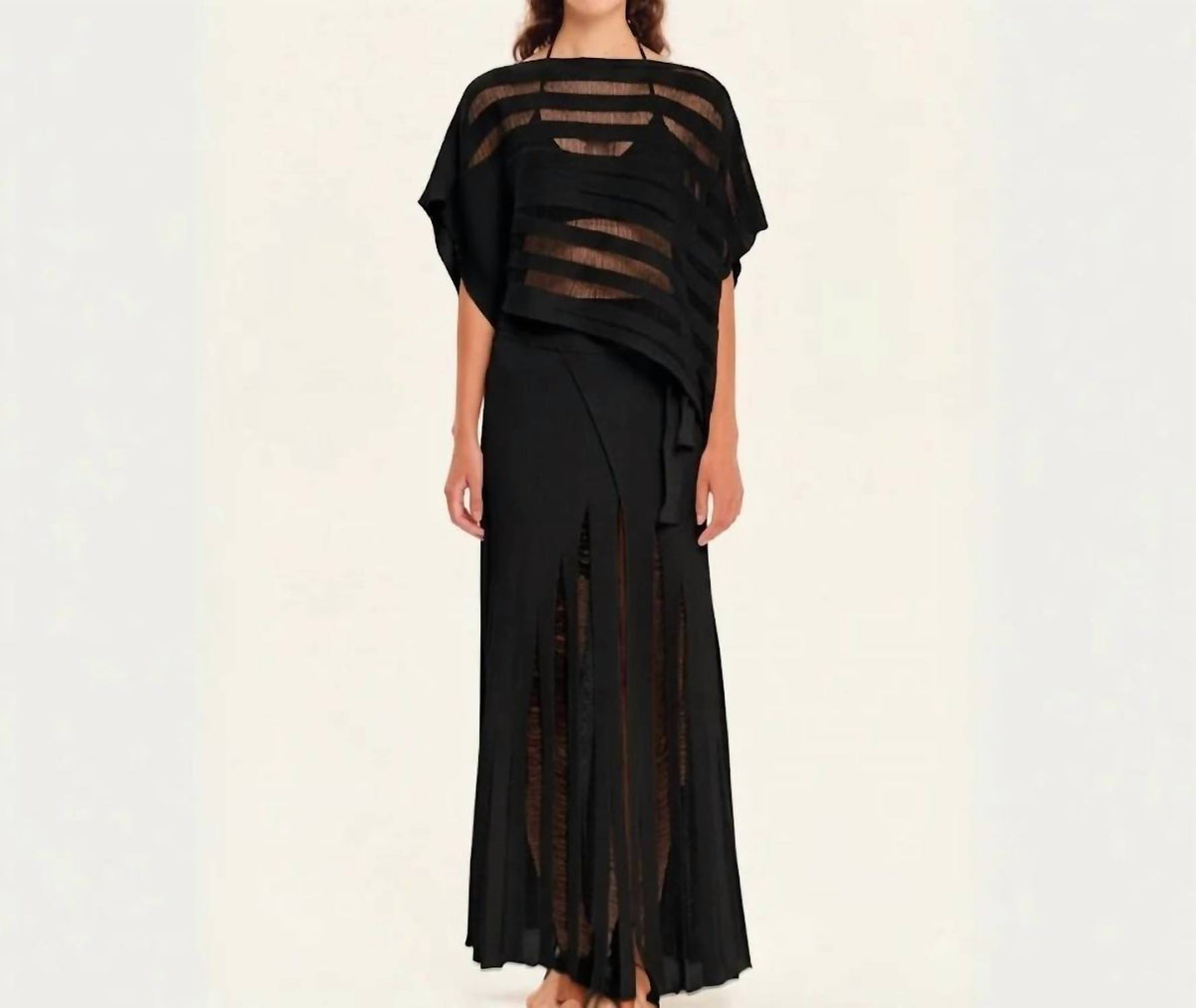 Magic Sunsets Knit Oversized Asymmetrical Top