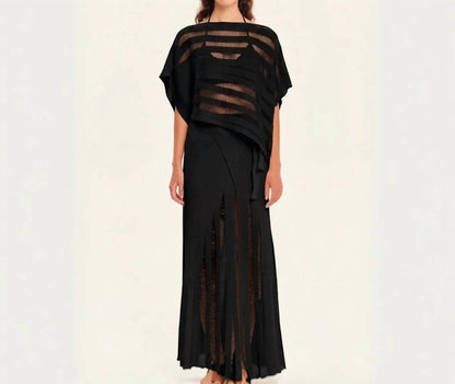 Magic Sunsets Knit Oversized Asymmetrical Top