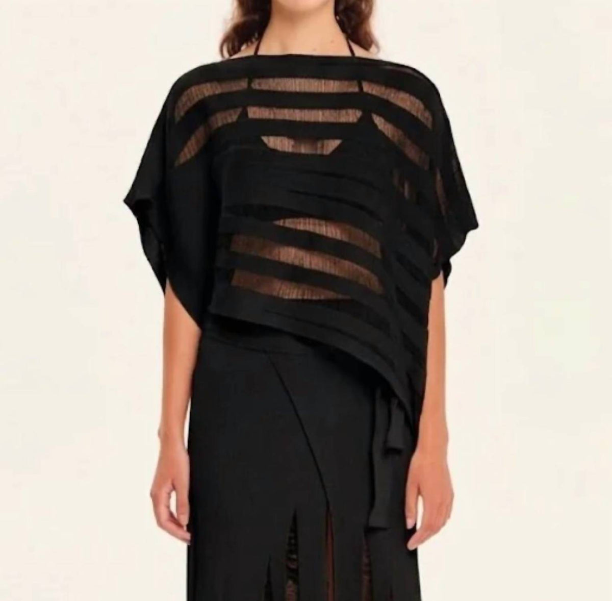 Magic Sunsets Knit Oversized Asymmetrical Top