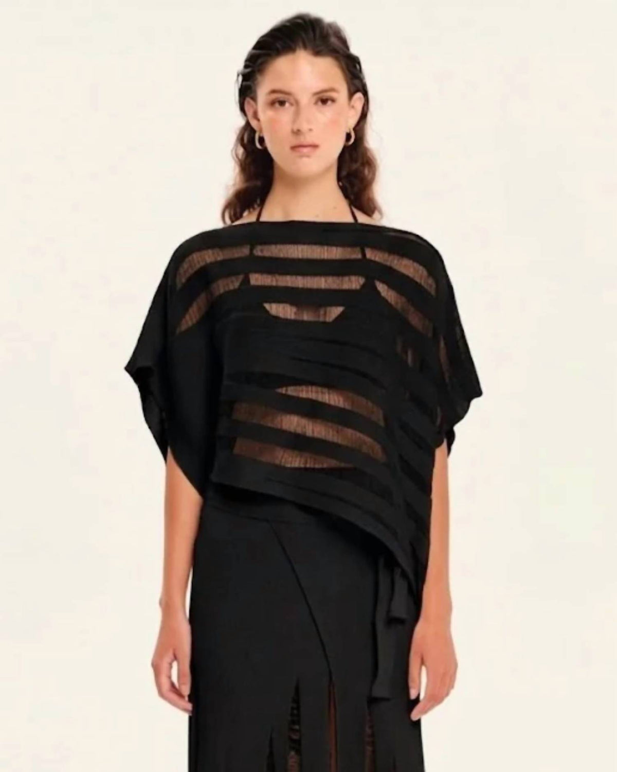 Magic Sunsets Knit Oversized Asymmetrical Top