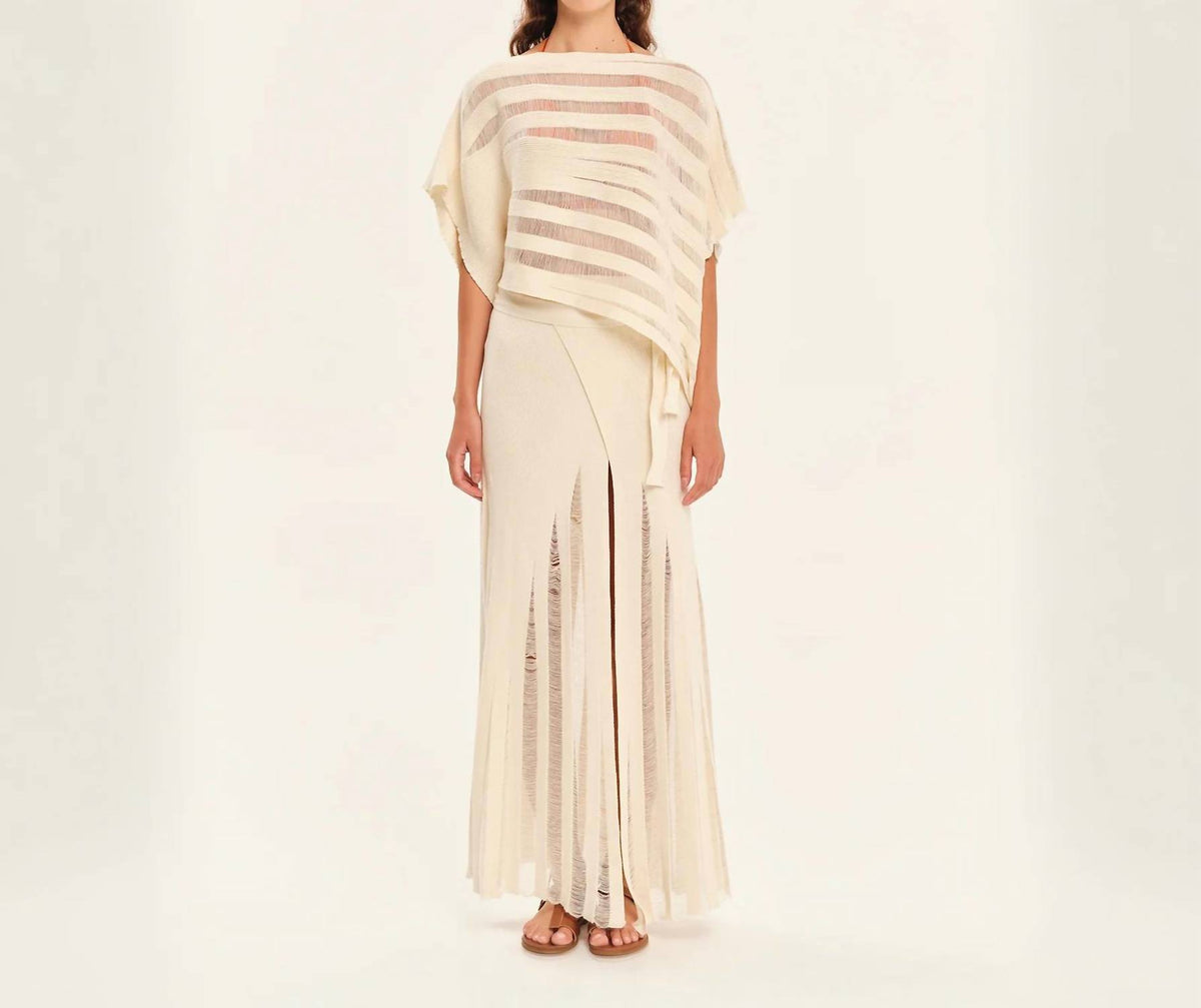 Magic Sunsets Knit Oversized Asymmetrical Top
