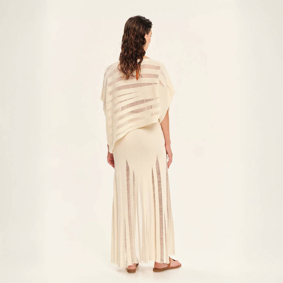 Magic Sunsets Knit Oversized Asymmetrical Top