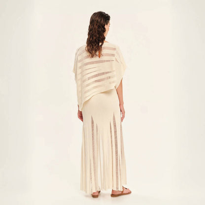 Magic Sunsets Knit Oversized Asymmetrical Top