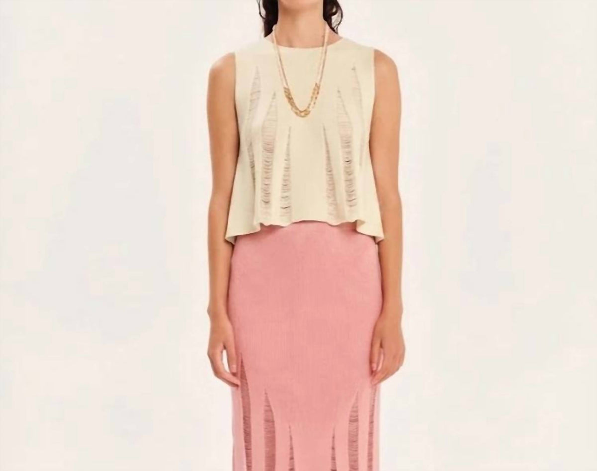 Magic Sunsets Knit Sleeveless Crop Top