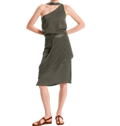 One-shoulder Dress With Pannel
