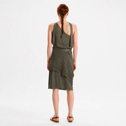 One-shoulder Dress With Pannel